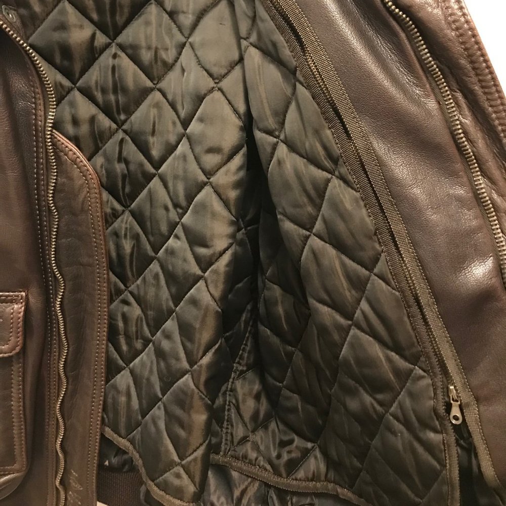 Volo Italian Leather Bomber Jacket w/ Vest Lining